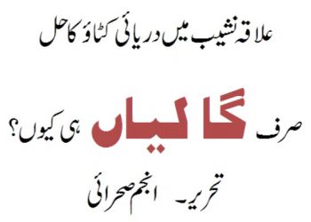 علاقہ نشیب میں دریائی کٹاءو کا حل صرف” گا لیاں ‘ ہی کیوں ؟ انجم صحرا ئی