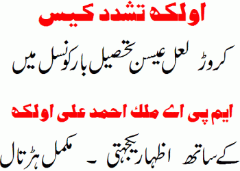 کروڑ لعل عیسن ۔ اولکھ تشدد کیس ،تھصیل بار کو نسل میں مکمل ہڑتال