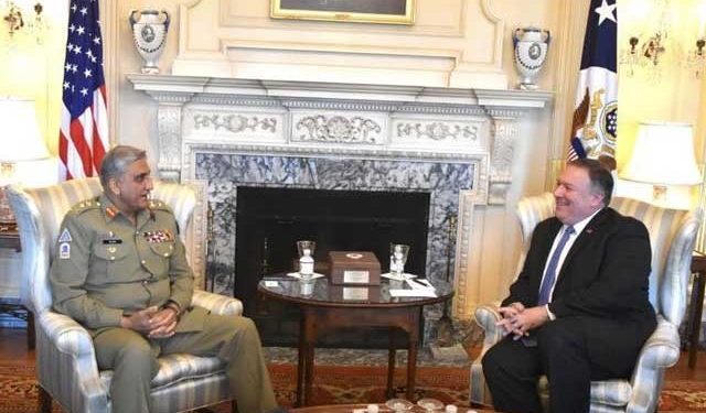 آرمی چیف کی امریکی وزیر خارجہ سے ملاقات، علاقائی سیکیورٹی اور افغان عمل پر تبادلہ خیال