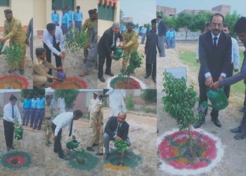 لیہ ۔ گرین پاکستان مہم کے سلسلہ میں جوڈیشنل کالونی کے سبزہ زار میں شجرکاری