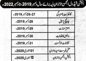 لیہ ۔ یونائیٹڈ تاجر فورم مکمل پینل کے ساتھ انجمن تاجران کے الیکشن میں حصہ لے گا ۔ اظہر خان ہانس
