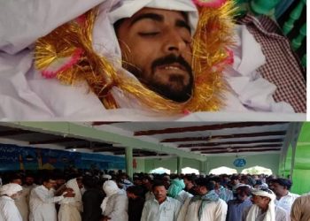 لیہ ۔بنگلہ ناصر خان میں قتل ہو نے والے نو جوان نعیم عباس  کی نمازہ جنازہ ادا ،ملزمان کی فوری گرفتاری کا مطا لبہ