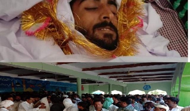 لیہ ۔بنگلہ ناصر خان میں قتل ہو نے والے نو جوان نعیم عباس  کی نمازہ جنازہ ادا ،ملزمان کی فوری گرفتاری کا مطا لبہ