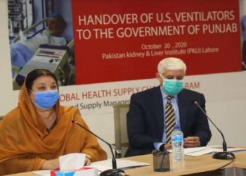 کورونا وائرس کا مقابلہ کرنے کے لیے امریکہ نے پنجاب کو 46وینٹی لیٹرز فراہم کردئیے