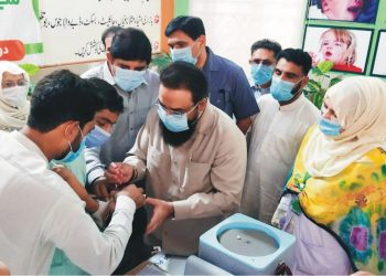 لیہ ۔ چلڈرن وارڈ ڈی ایچ کیوہسپتال میں انسداد پولیومہم کا افتتاح