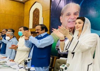 لاہور۔ مسلم لیگ کا اہم اجلاس ،نواز شریف کا ورچوئل خطاب ، شہباز شریف اور حمزہ شہباز غیر حاضر