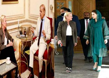 شہباز شریف اور مریم نواز سے امریکی ناظم الامور اینجلا ایگلر  کی ملاقات