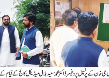وزیر اعلی پنجاب کے اعلان کردہ لیّہ میڈیکل کالج منصوبہ میں بڑی پیش رفت ، پروفیسر ڈاکٹرمحمد سعید بلال پروجیکٹ ڈائریکٹر مقرر