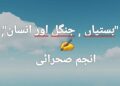 کالم "بلا مبالغہ "..   "بستیاں , جنگل اور انسان”,  تحریر .. انجم صحرائی