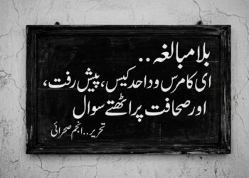 ای کامرس ود احد کیس, پیش رفت اور صحافت پر اٹھتے سوال !  تحریر ..انجم صحرائی